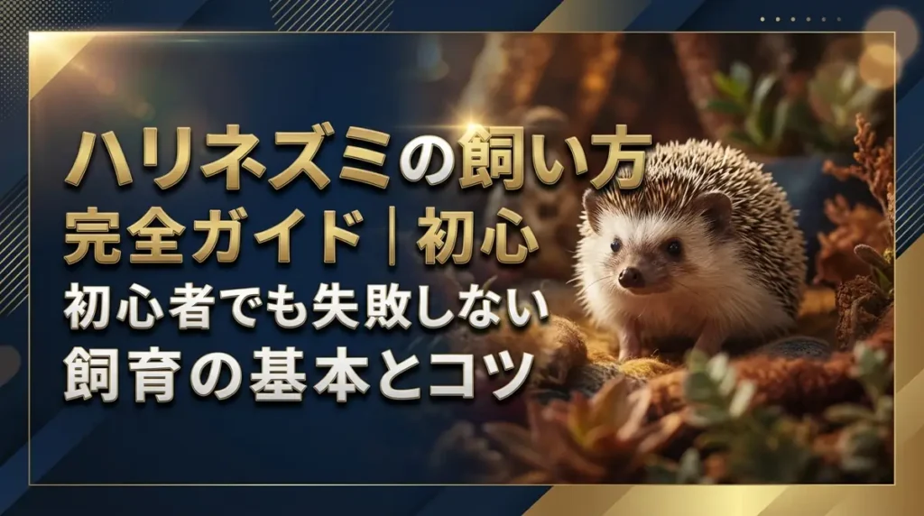 ハリネズミの飼い方完全ガイド｜初心者でも失敗しない飼育の基本とコツ
