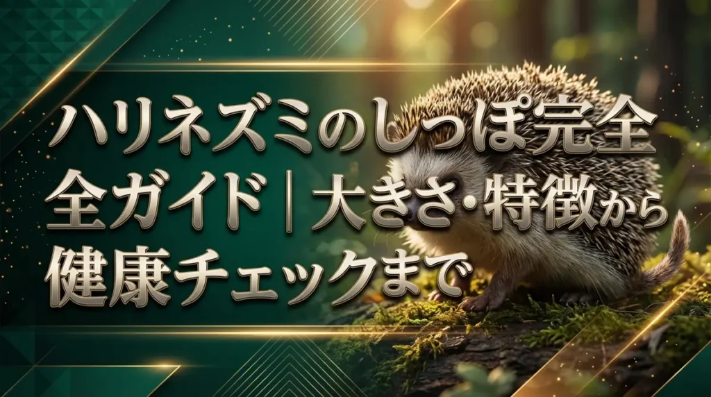ハリネズミのしっぽ完全ガイド｜大きさ・特徴から健康チェックまで