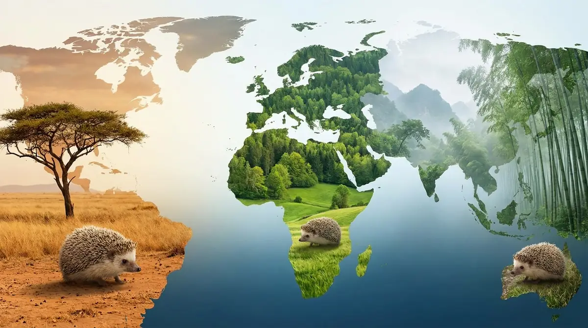 ハリネズミの生息地はアフリカ・ヨーロッパ・アジアの3大陸