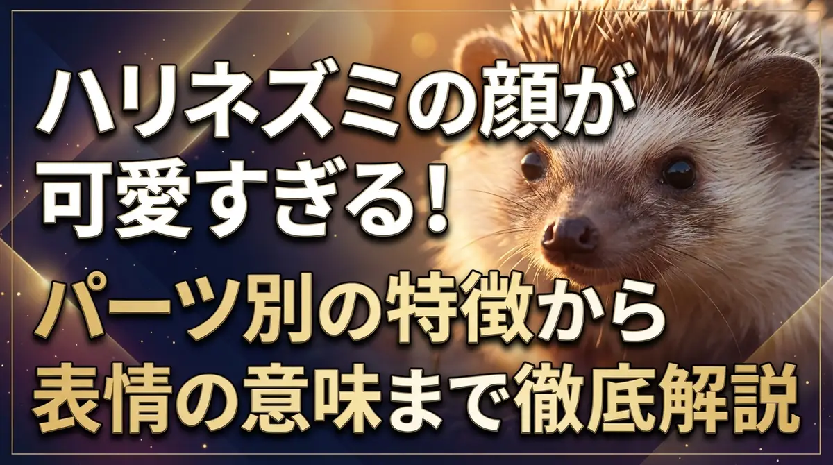 ハリネズミの顔が可愛すぎる！パーツ別の特徴から表情の意味まで徹底解説