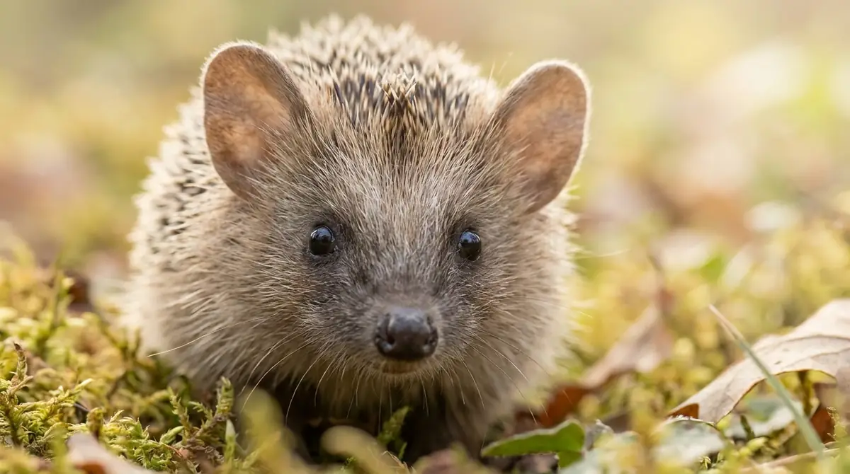 ハリネズミの顔の特徴3つ｜とがった鼻・つぶらな瞳・小さな耳