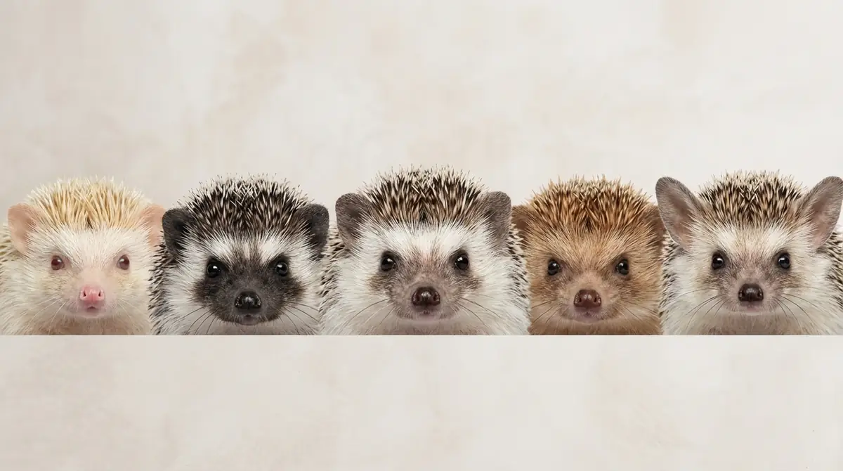 カラー・種類で変わるハリネズミの顔の印象