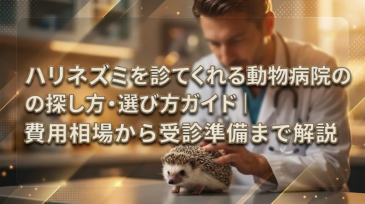 ハリネズミを診てくれる動物病院の探し方・選び方ガイド|費用相場から受診準備まで解説