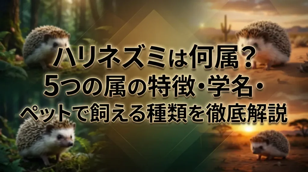 ハリネズミは何属？5つの属の特徴・学名・ペットで飼える種類を徹底解説