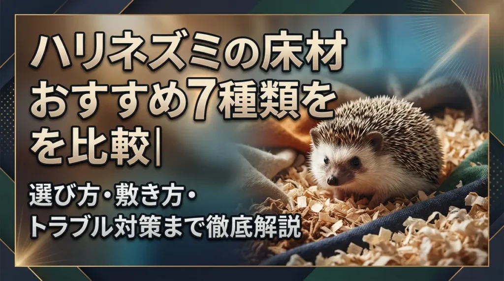 ハリネズミの床材おすすめ7種類を比較｜選び方・敷き方・トラブル対策まで徹底解説