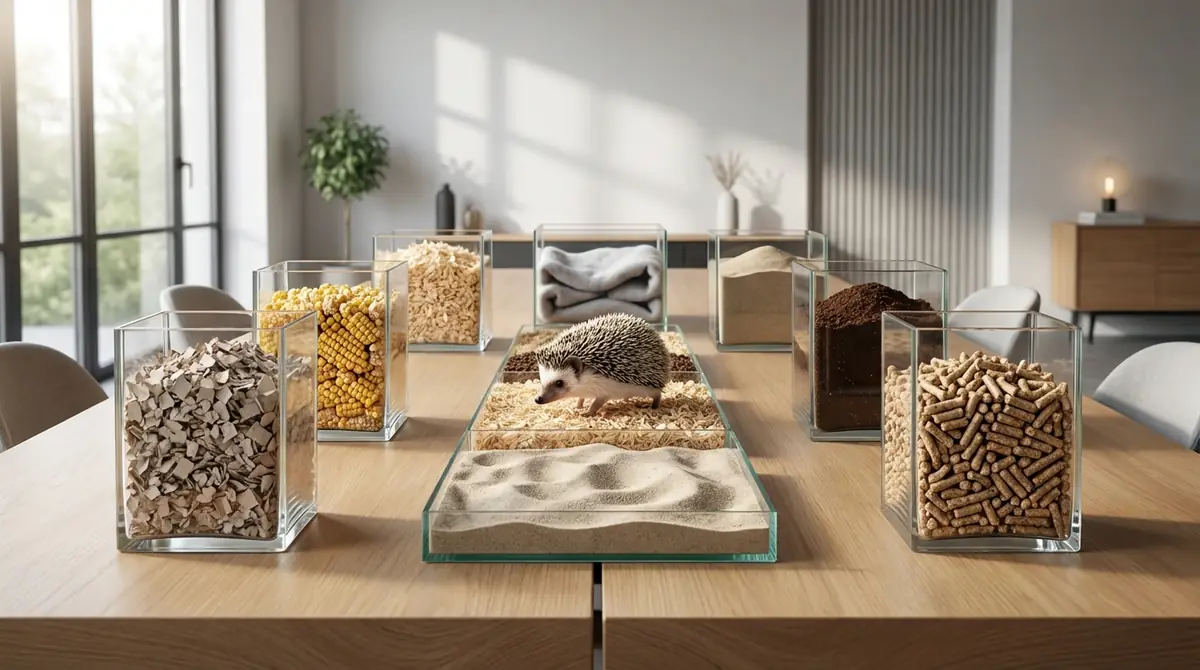 ハリネズミの床材7種類を徹底比較【一覧表付き】