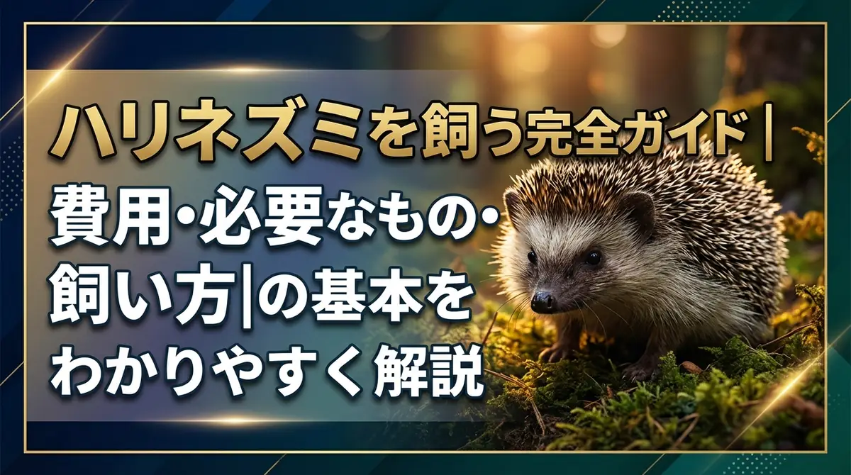 ハリネズミを飼う完全ガイド｜費用・必要なもの・飼い方の基本をわかりやすく解説