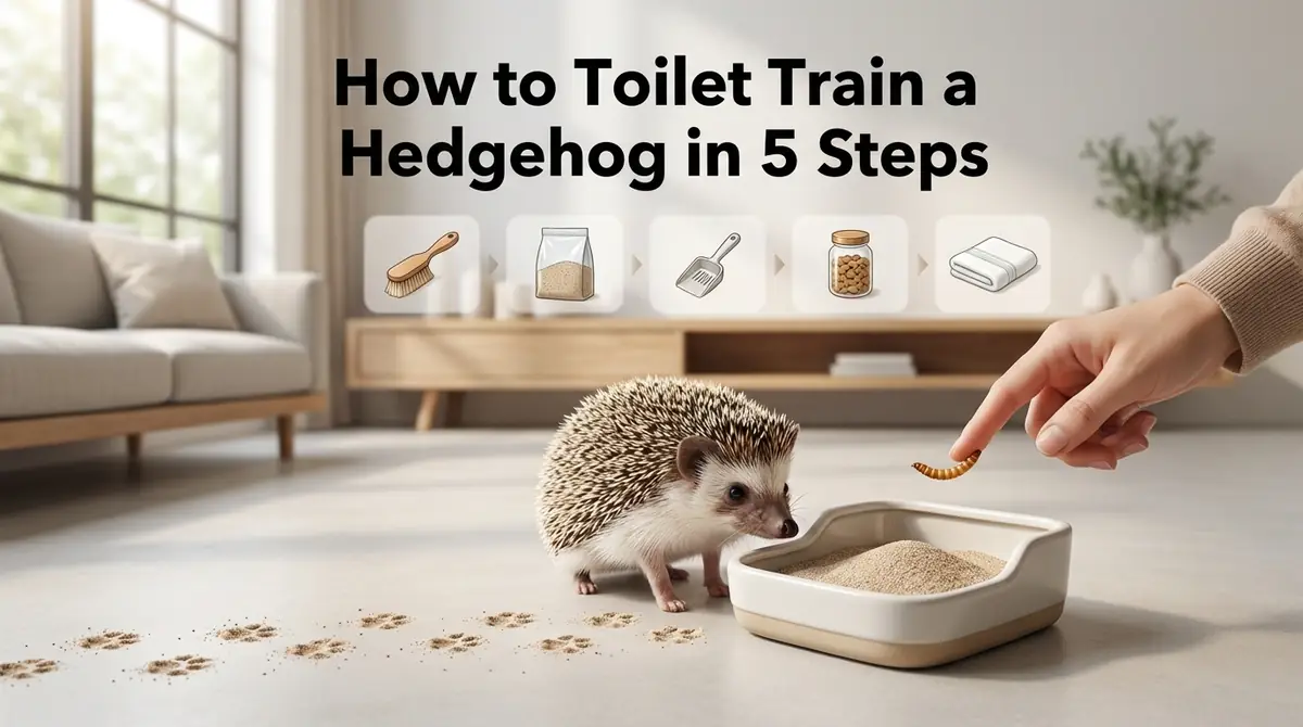 ハリネズミにトイレを覚えさせる方法【5ステップ】