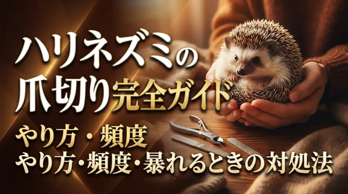 ハリネズミの爪切り完全ガイド|やり方・頻度・暴れるときの対処法
