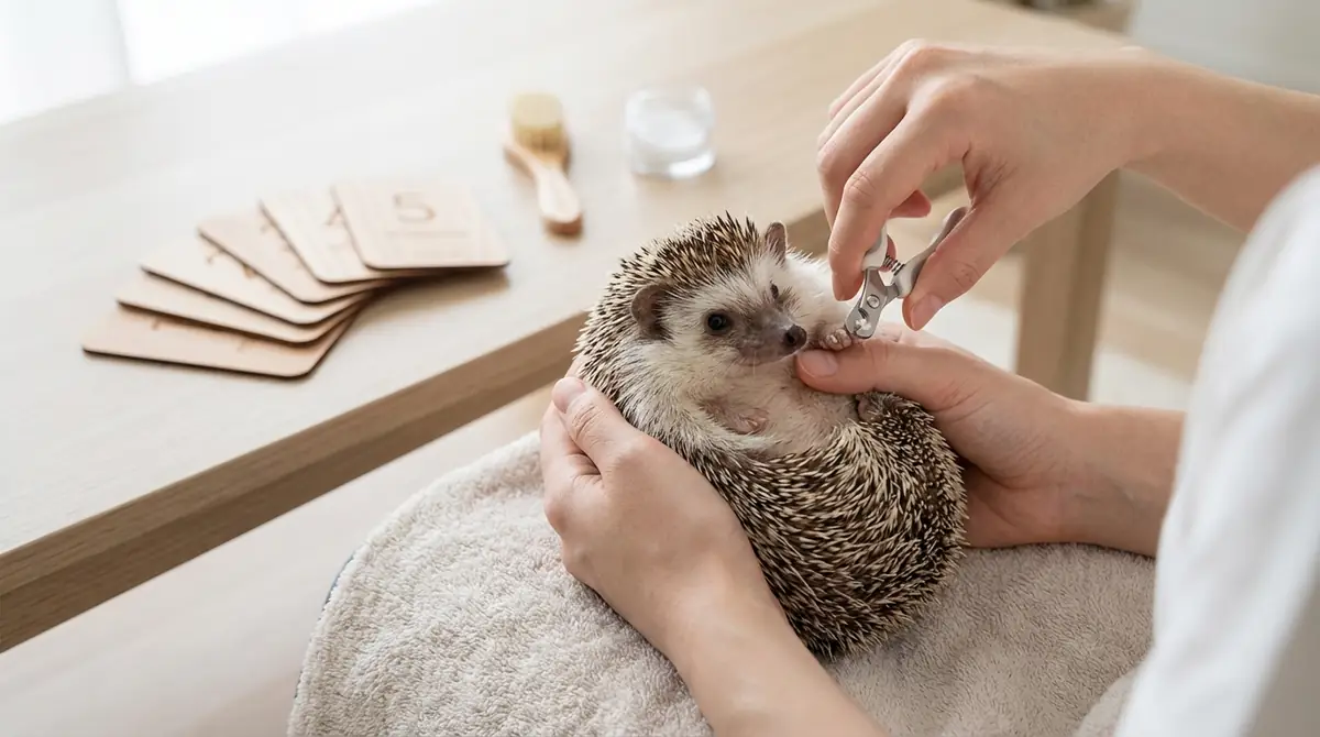 ハリネズミの爪切りのやり方【5ステップで解説】