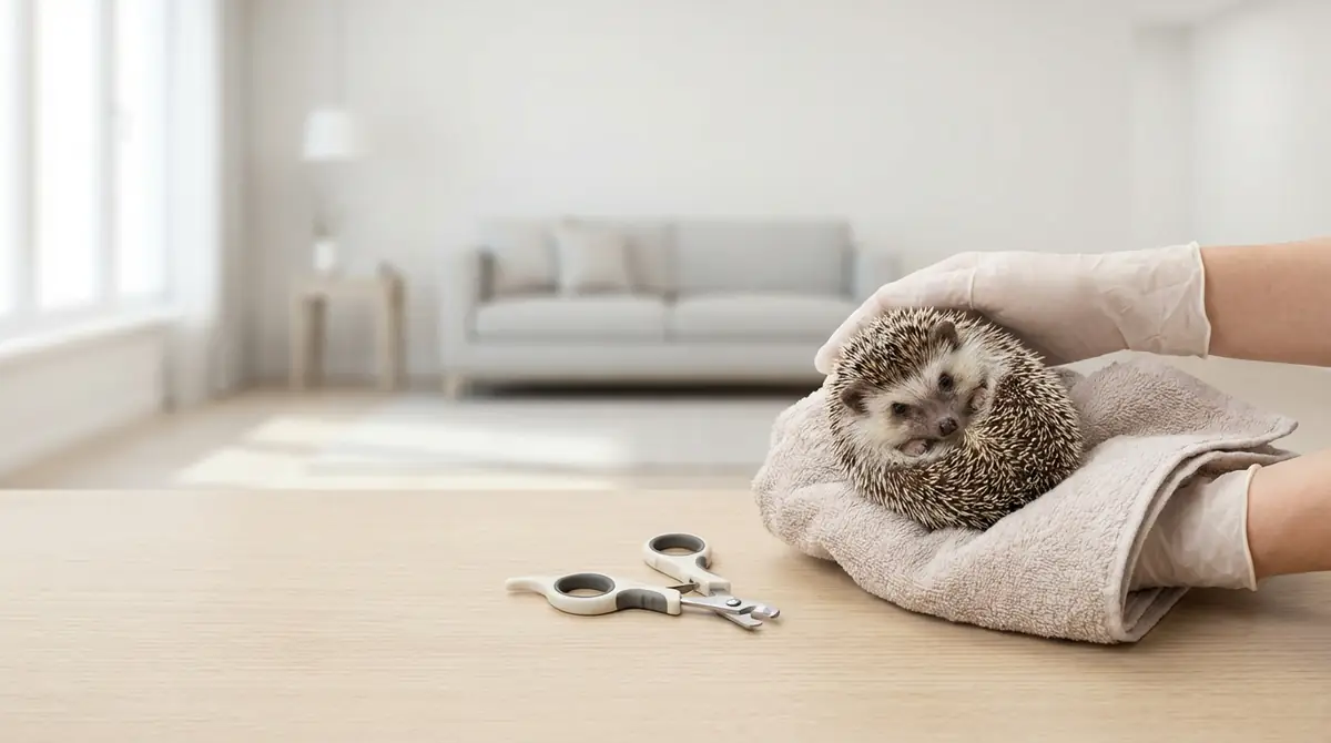 暴れる・丸まるハリネズミの爪切り対処法