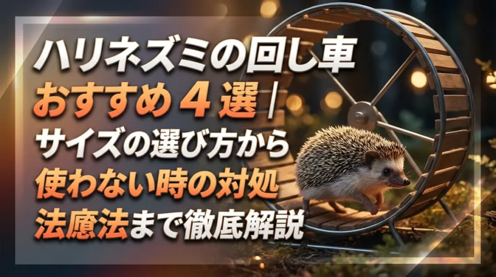 ハリネズミの回し車おすすめ4選｜サイズの選び方から使わない時の対処法まで徹底解説