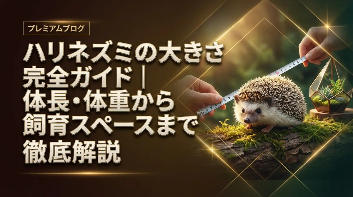 ハリネズミの大きさ完全ガイド｜体長・体重から飼育スペースまで徹底解説