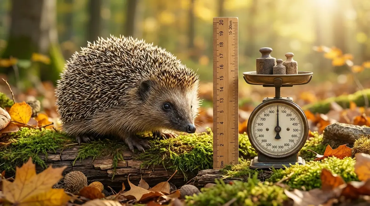 ハリネズミの大きさは体長15〜20cm・体重300〜600g【結論】