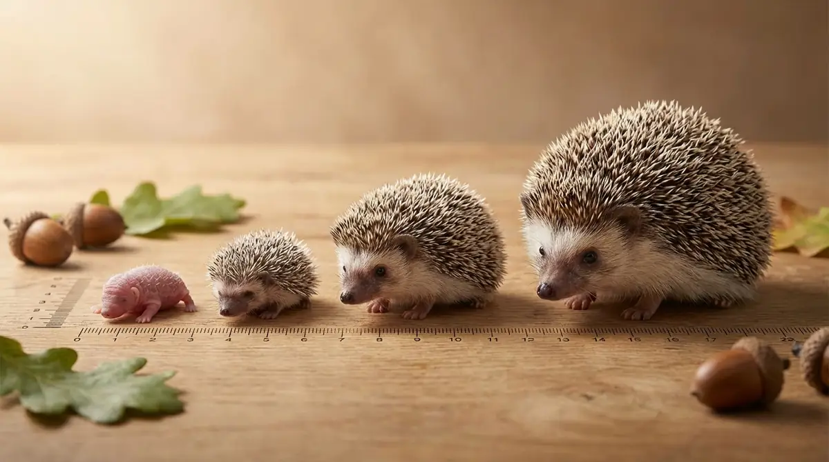 ハリネズミの成長段階別の大きさ一覧【生後0日〜成体】