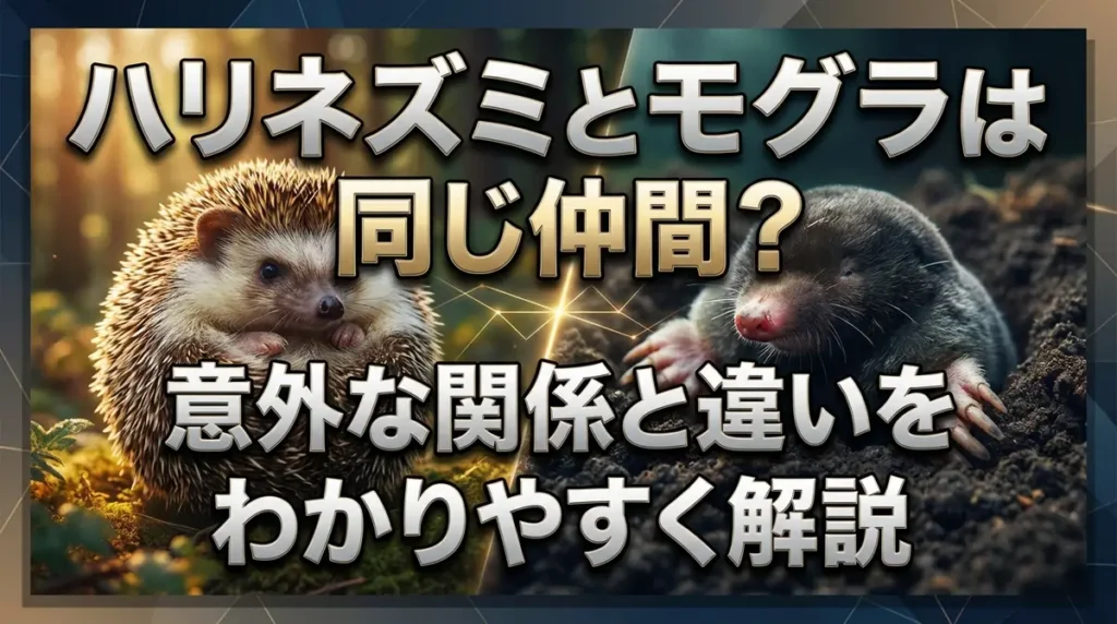 ハリネズミとモグラは同じ仲間？意外な関係と違いをわかりやすく解説