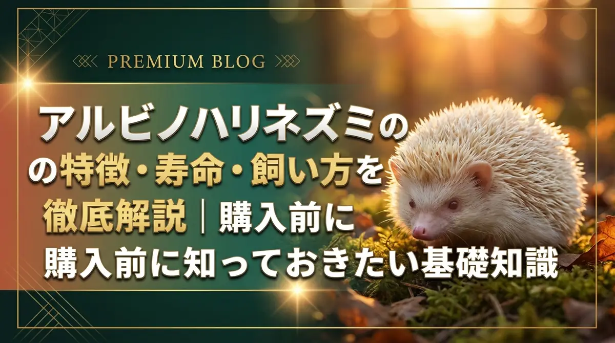 アルビノハリネズミの特徴・寿命・飼い方を徹底解説|購入前に知っておきたい基礎知識