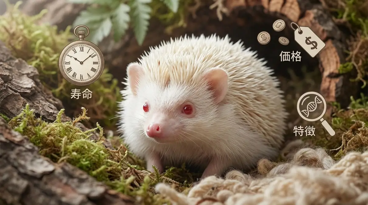 アルビノハリネズミとは?寿命・価格・特徴の基本情報