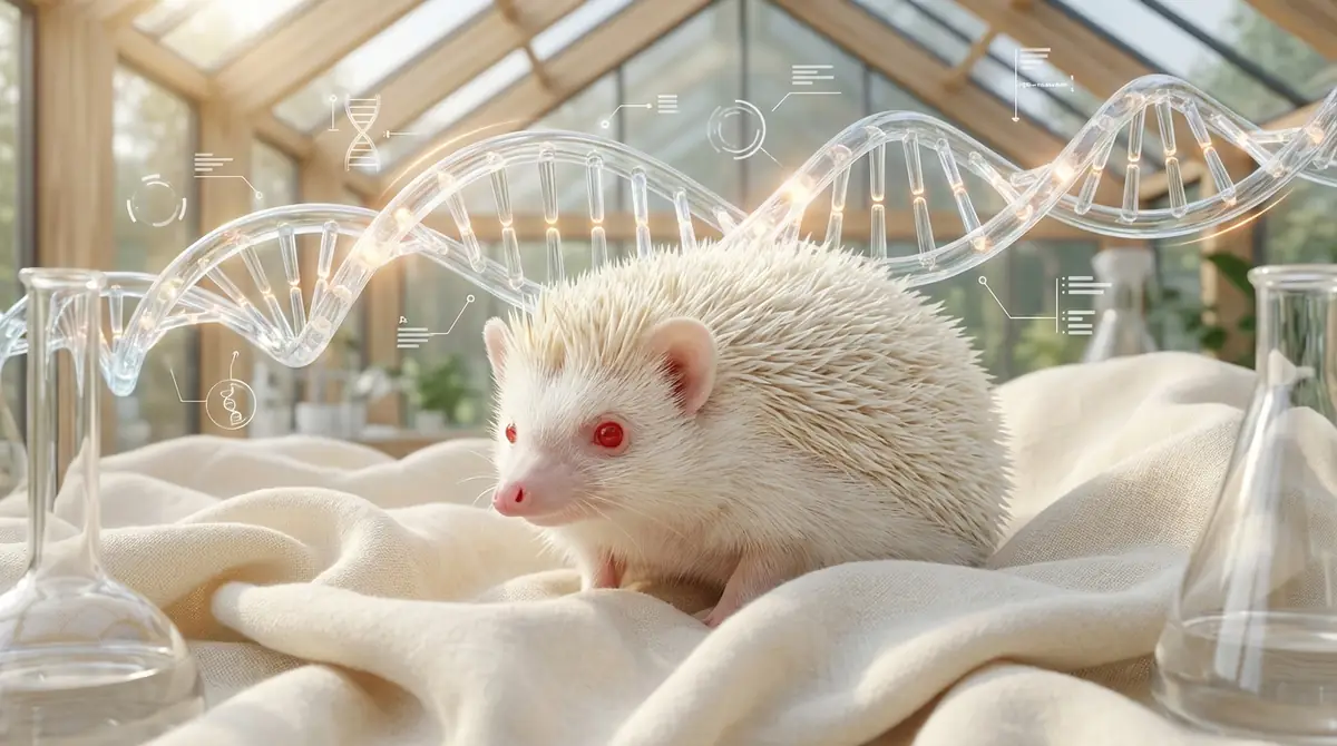 アルビノハリネズミの見た目の特徴と遺伝の仕組み