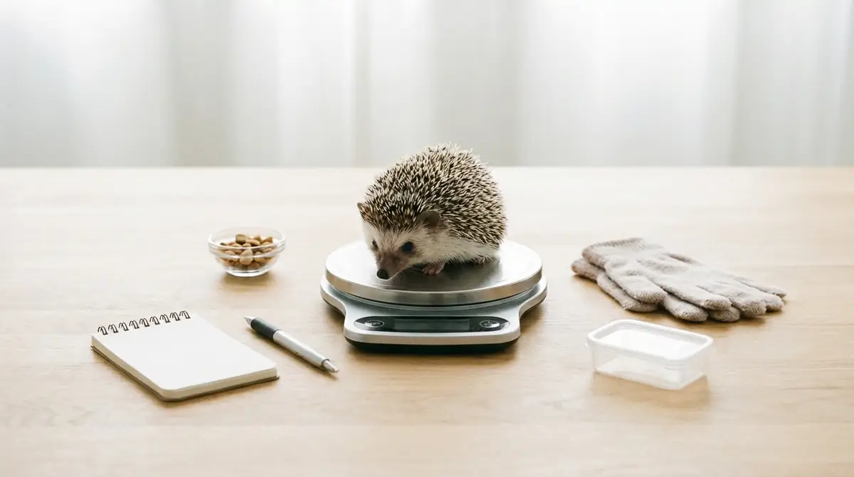 ハリネズミの体重の測り方【5ステップ】
