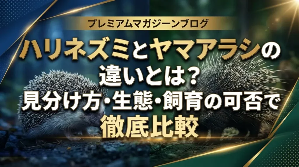 ハリネズミとヤマアラシの違いとは？見分け方・生態・飼育の可否まで徹底比較