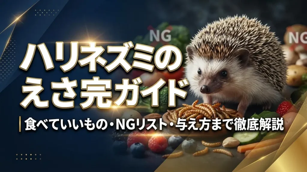 ハリネズミのえさ完全ガイド｜食べていいもの・NGリスト・与え方まで徹底解説