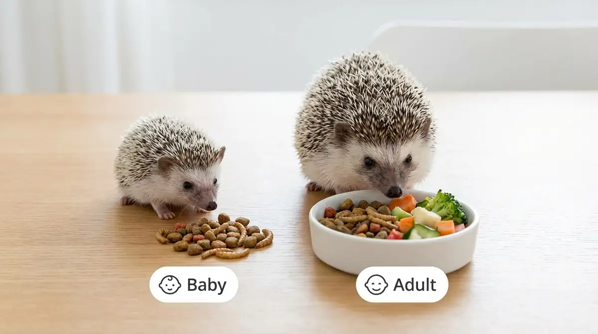 ハリネズミのえさの量と回数【年齢別の目安】
