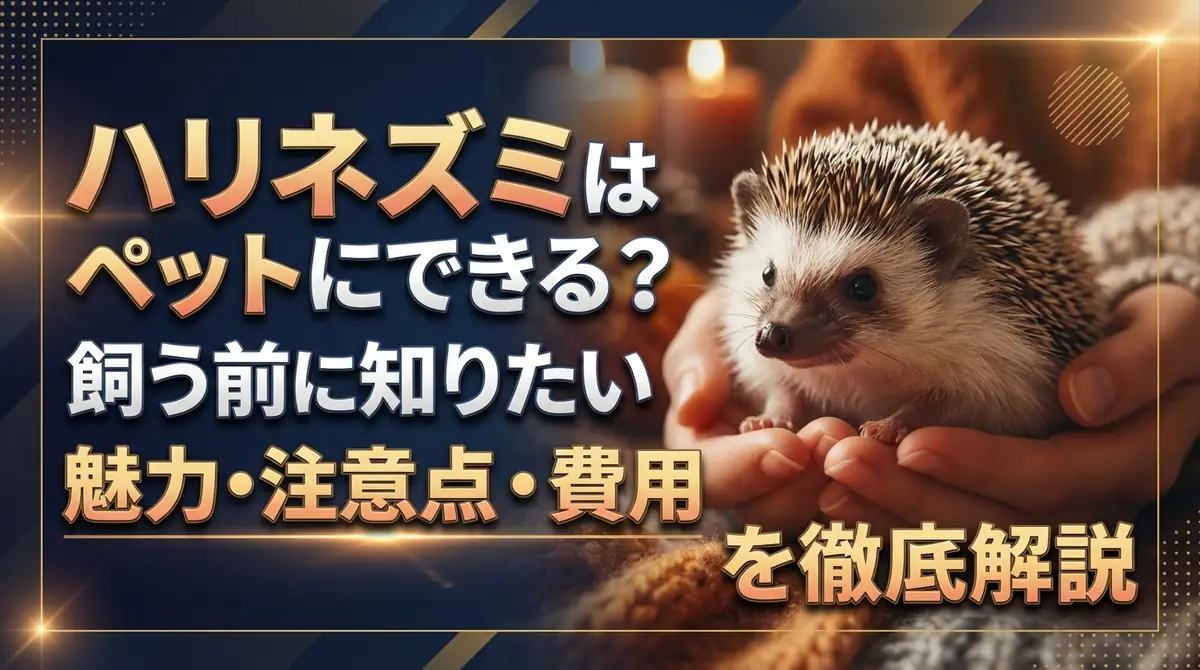 ハリネズミはペットにできる？飼う前に知りたい魅力・注意点・費用を徹底解説