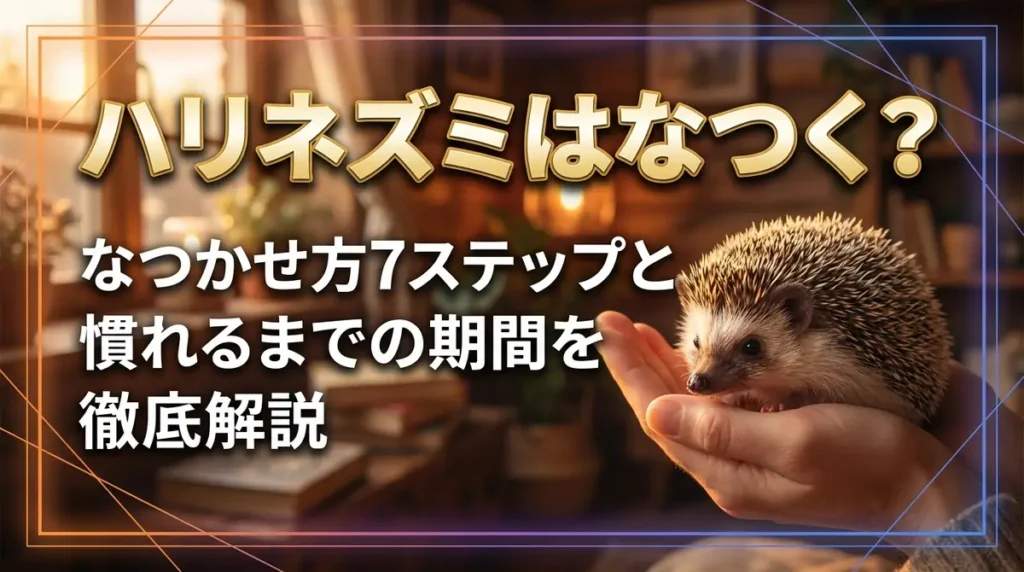 ハリネズミはなつく？なつかせ方7ステップと慣れるまでの期間を徹底解説