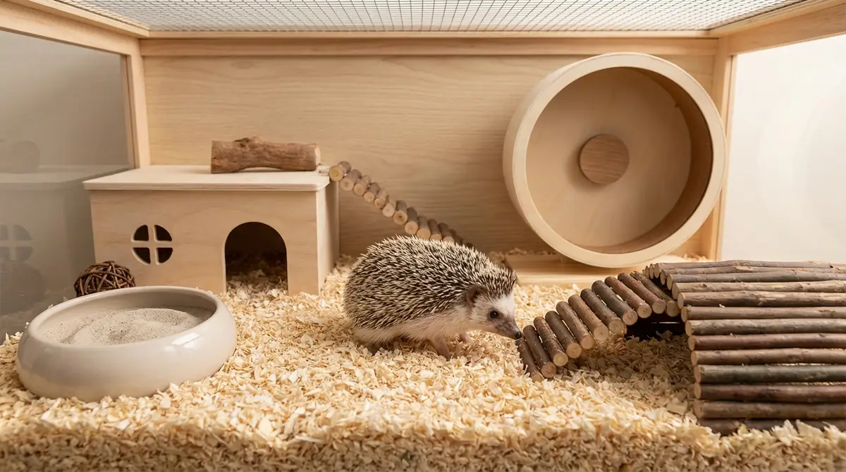 ハリネズミのケージ内レイアウトの基本と配置例