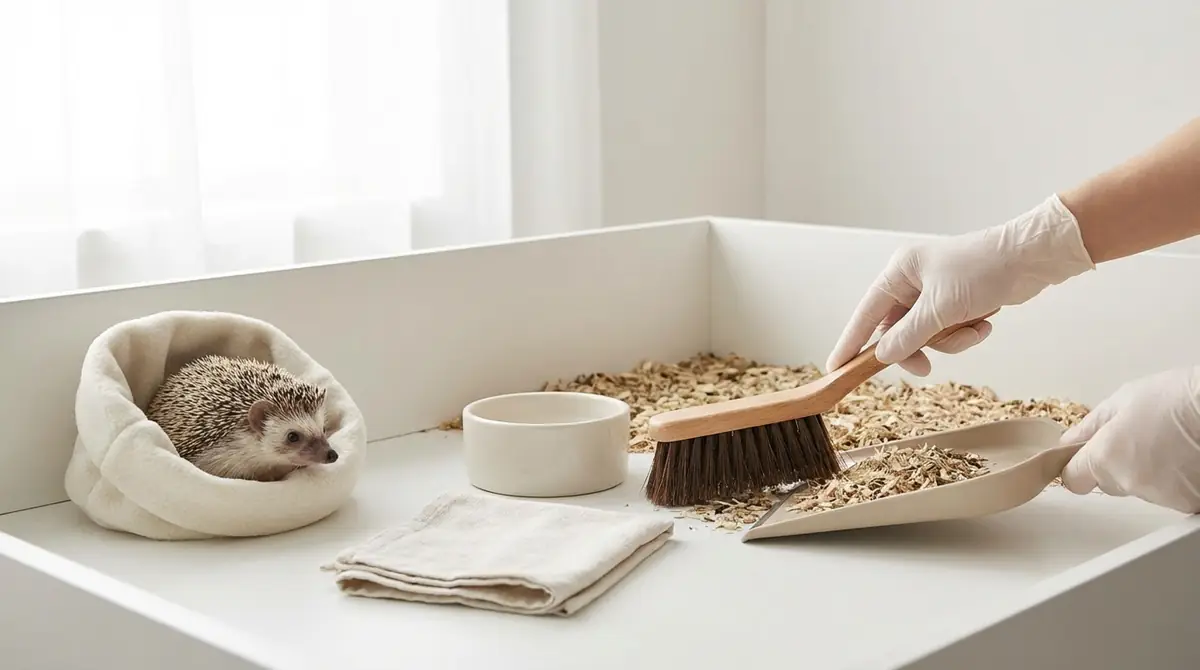 ハリネズミのケージ掃除方法と頻度