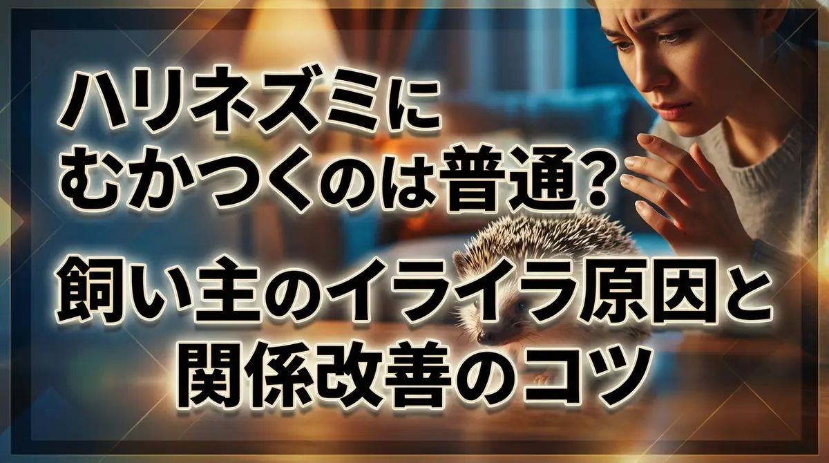 ハリネズミにむかつくのは普通?飼い主のイライラ原因と関係改善のコツ