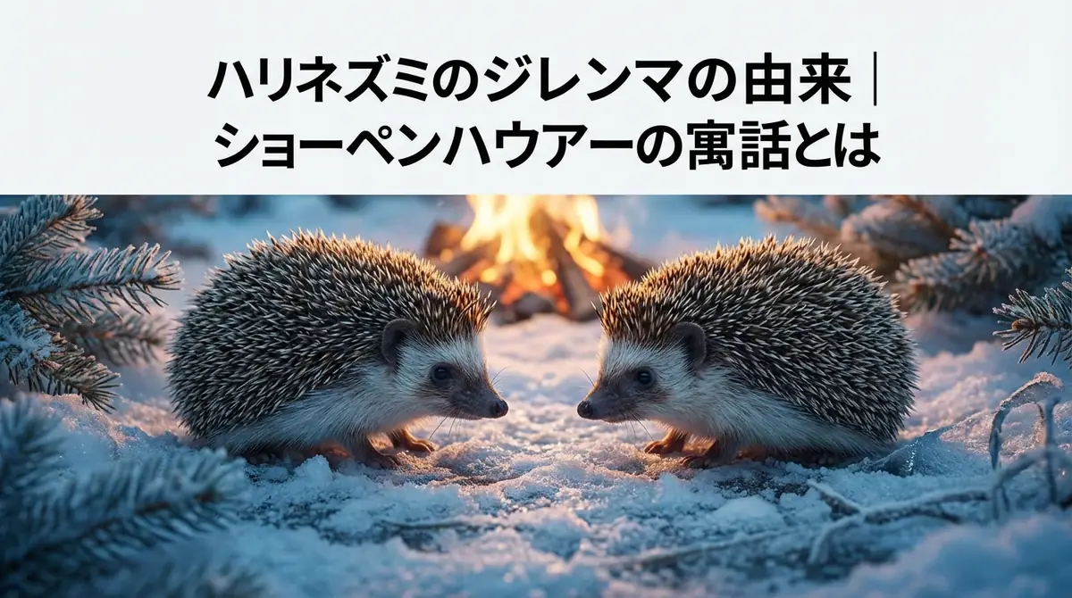 ハリネズミのジレンマの由来|ショーペンハウアーの寓話とは
