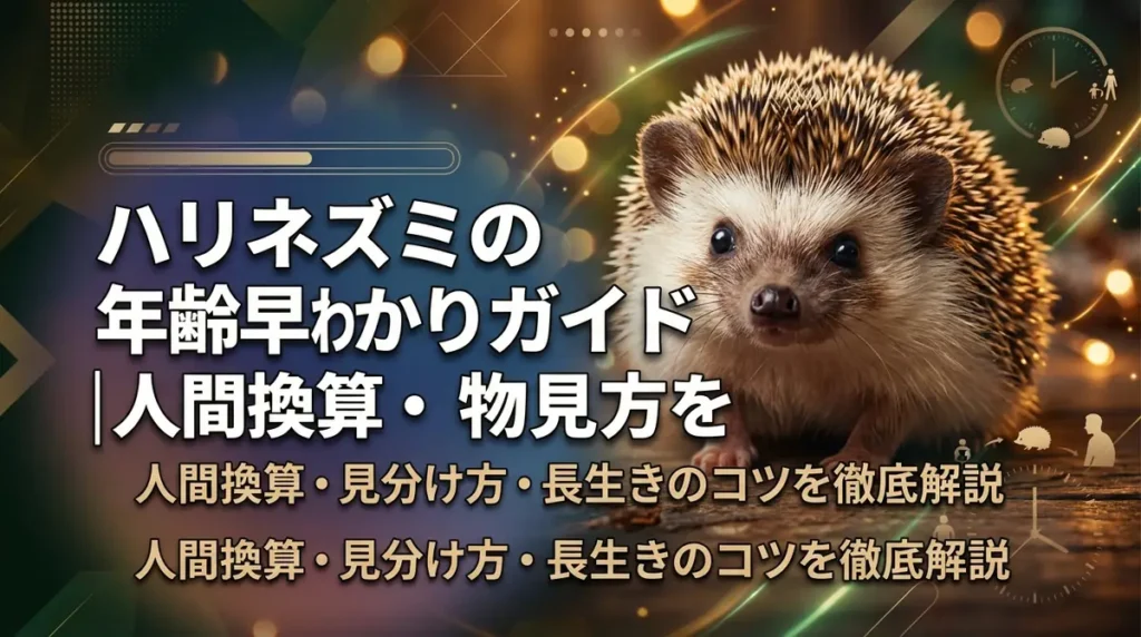ハリネズミの年齢早わかりガイド｜人間換算・見分け方・長生きのコツを徹底解説