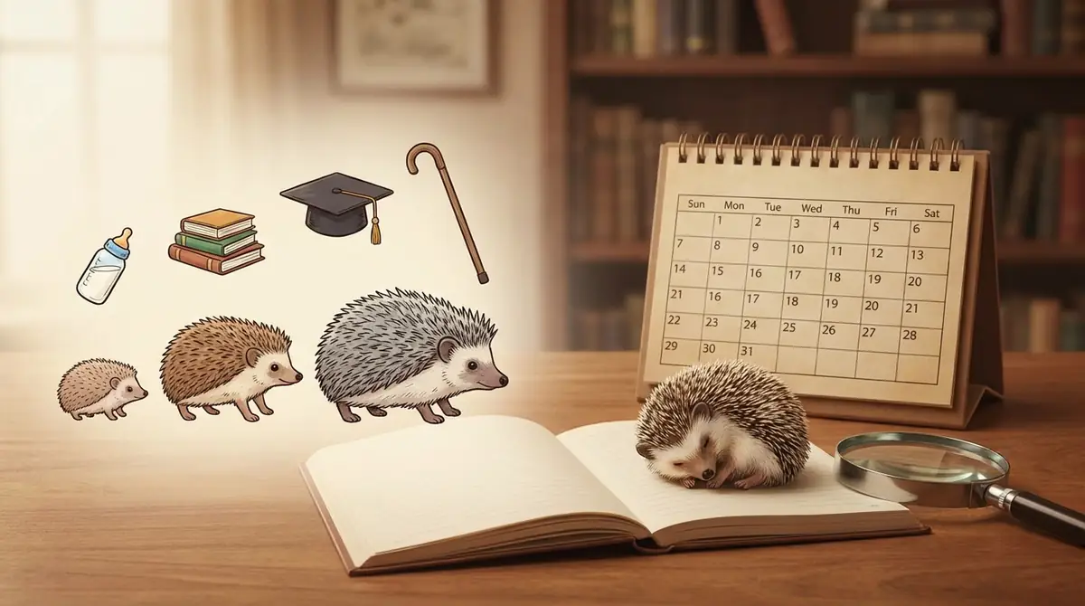 ハリネズミの年齢を人間に換算すると？【早見表付き】