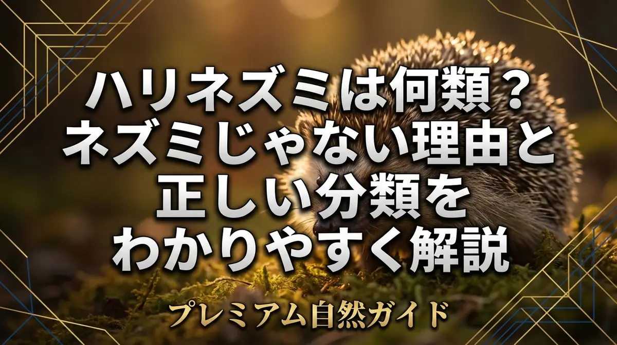 ハリネズミは何類?ネズミじゃない理由と正しい分類をわかりやすく解説