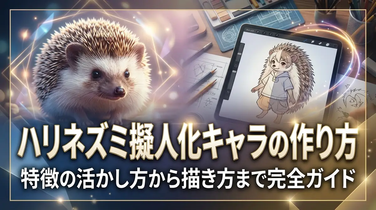 ハリネズミ擬人化キャラの作り方|特徴の活かし方から描き方まで完全ガイド