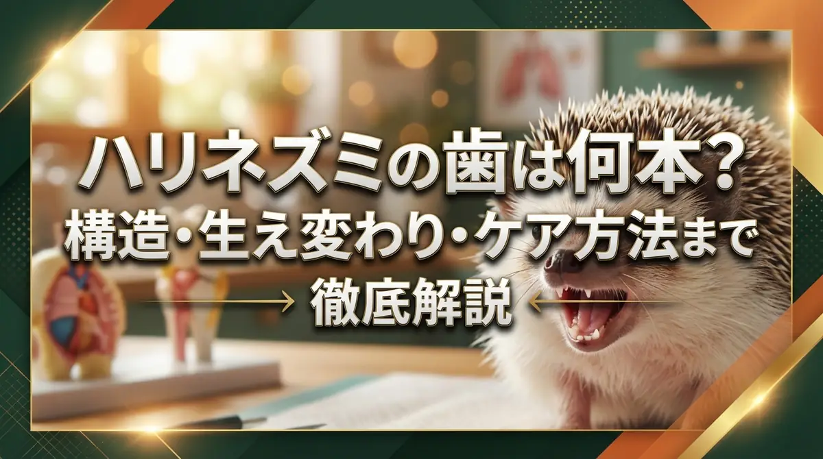ハリネズミの歯は何本？構造・生え変わり・ケア方法まで徹底解説