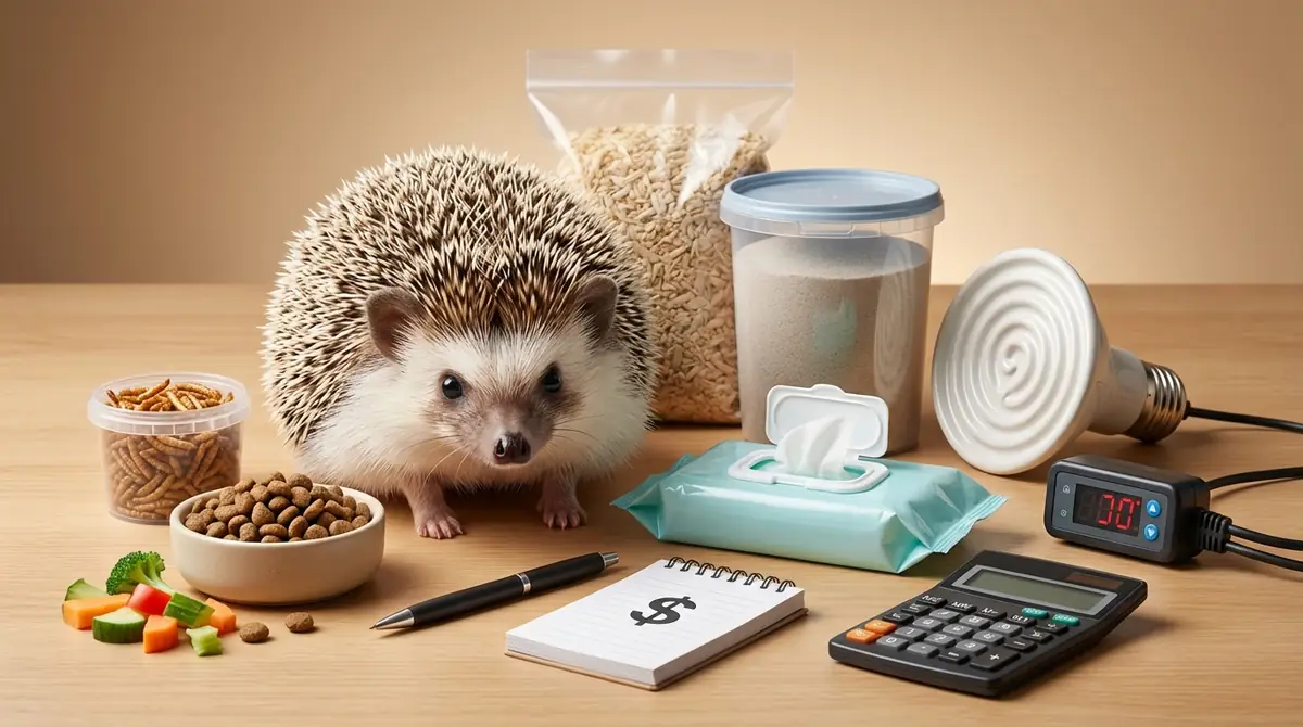ハリネズミの月々のランニングコスト｜餌代・消耗品・電気代