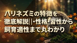 ハリネズミの特徴を徹底解説｜針・性格・習性から飼育適性まで丸わかり