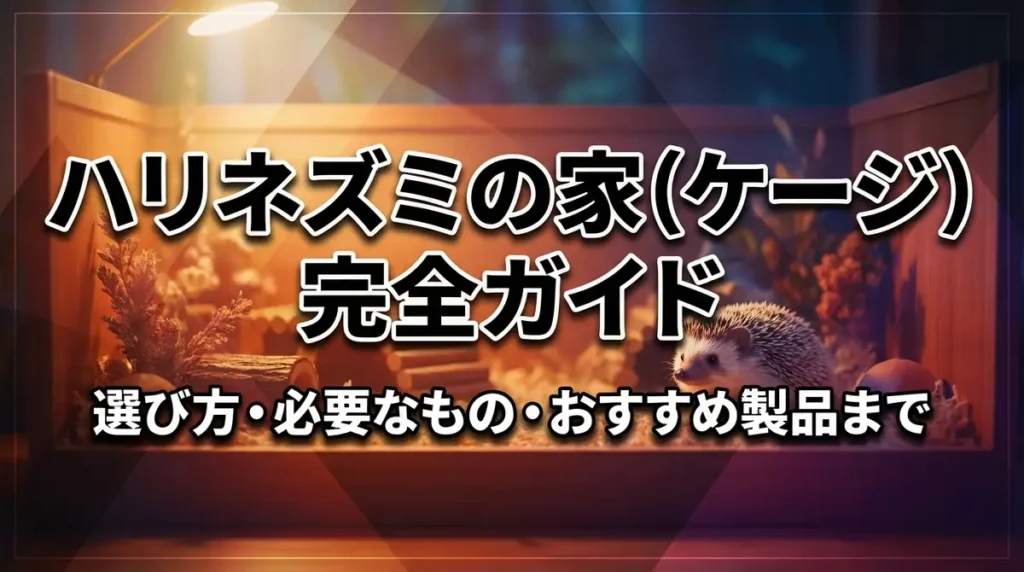 ハリネズミの家（ケージ）完全ガイド｜選び方・必要なもの・おすすめ製品まで