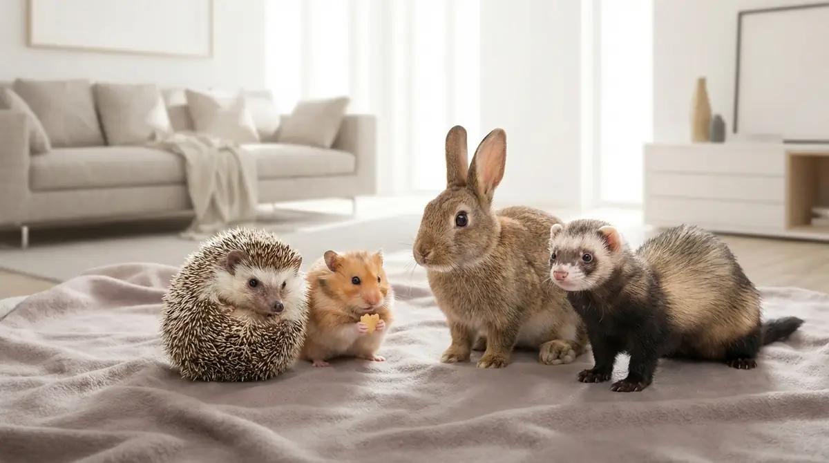 他のペットとハリネズミの性格を比較【ハムスター・うさぎ・フェレット】