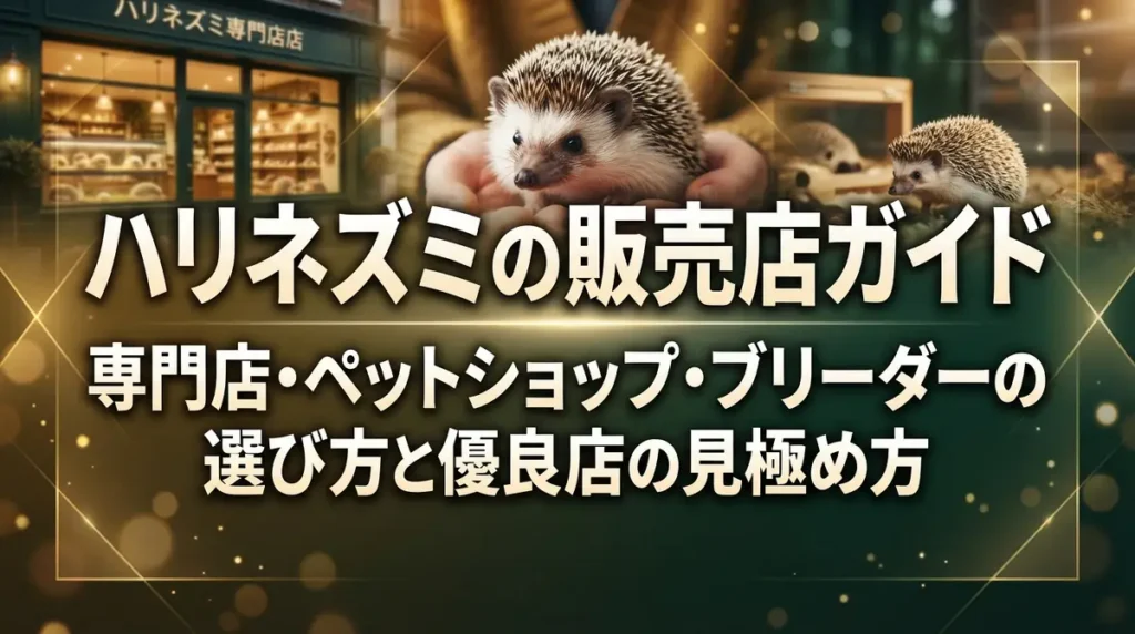 ハリネズミの販売店ガイド｜専門店・ペットショップ・ブリーダーの選び方と優良店の見極め方