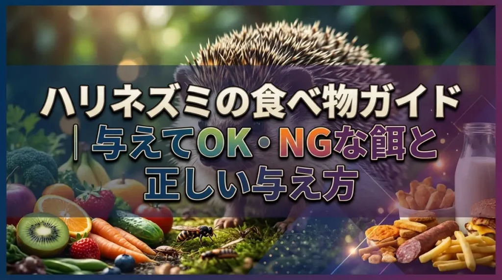 ハリネズミの食べ物ガイド｜与えてOK・NGな餌と正しい与え方