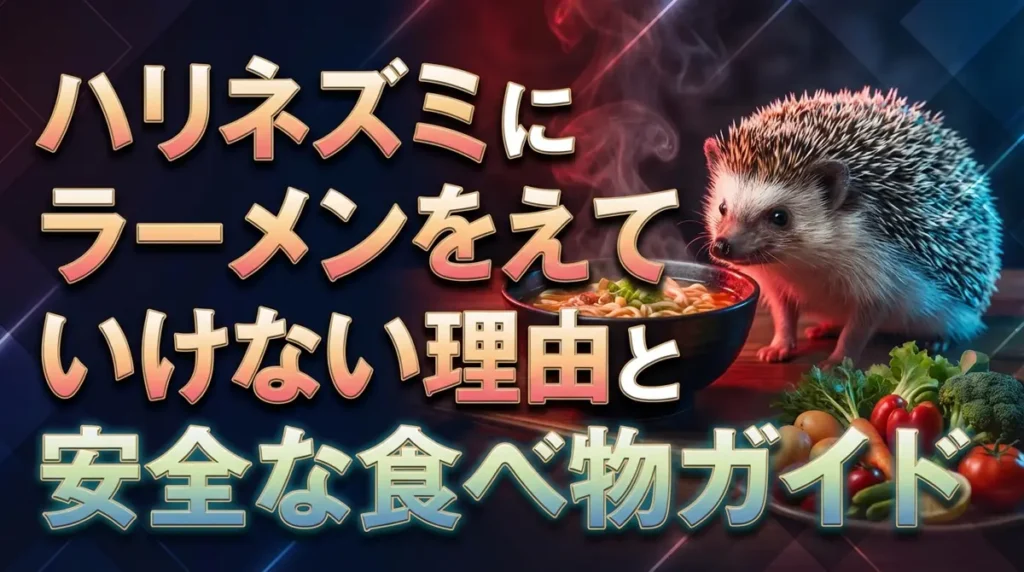 ハリネズミにラーメンを与えてはいけない理由と安全な食べ物ガイド