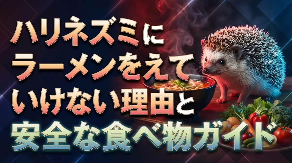 ハリネズミにラーメンを与えてはいけない理由と安全な食べ物ガイド