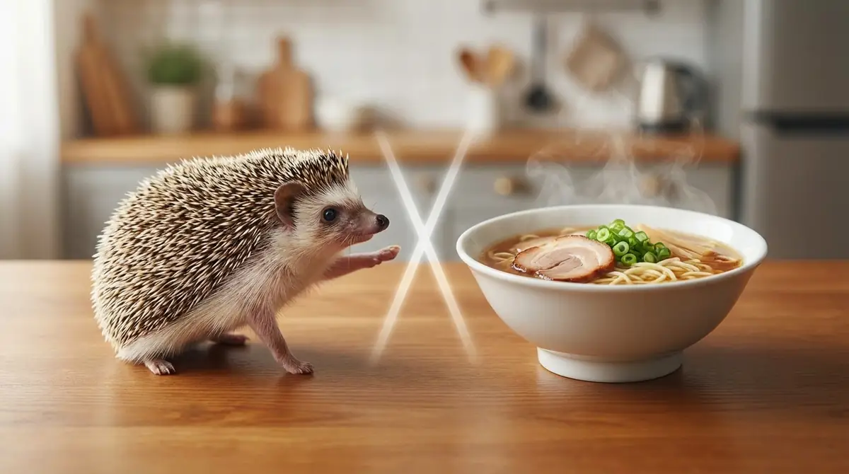【結論】ハリネズミにラーメンは絶対NG!