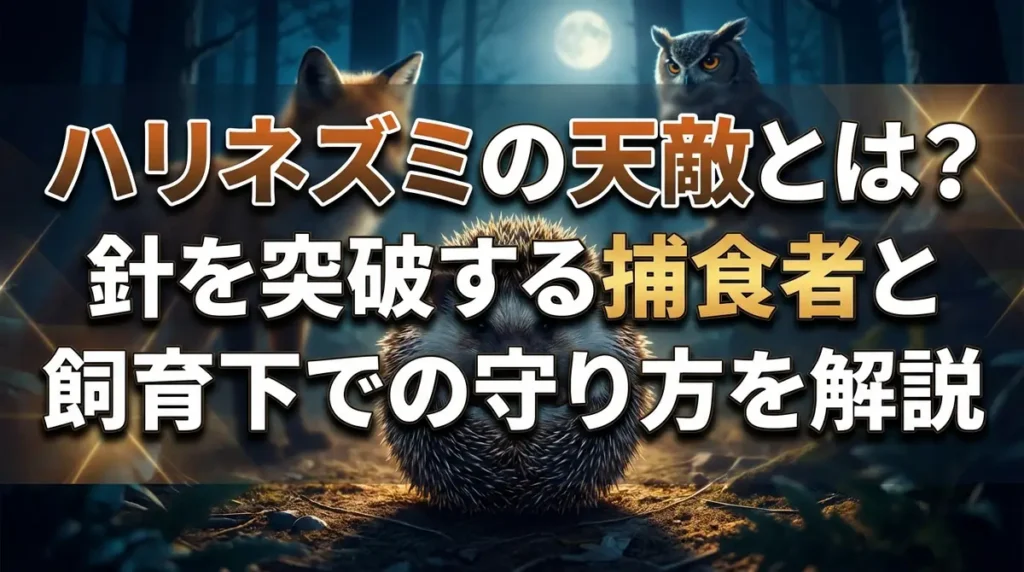 ハリネズミの天敵とは？針を突破する捕食者と飼育下での守り方を解説