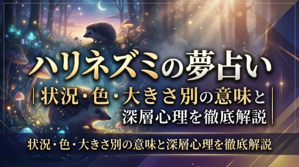 ハリネズミの夢占い｜状況・色・大きさ別の意味と深層心理を徹底解説