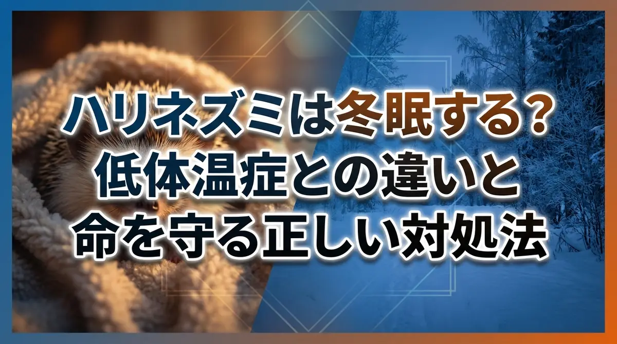 ハリネズミは冬眠する?低体温症との違いと命を守る正しい対処法